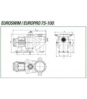 Pompe DAB Euroswim 75 3/4 HP M
