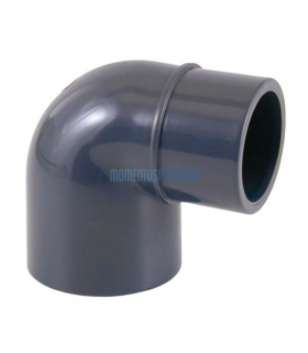 Reduced 90º PVC elbow for gluing