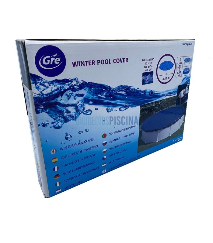 Coberta piscina GRE redonda proteção inverno