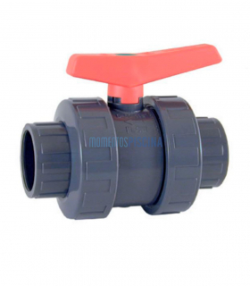 Standard PVC Teflon-FPM ball valve for glueing
