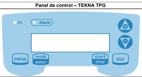 TPG pump control panel